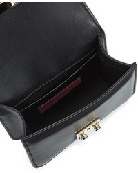 Valentino Lock Micro Mini Shoulder Bag Black