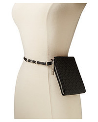 MICHAEL Michael Kors Michl Michl Kors 10mm Logo Pvc And Patent Belt Bag With Side Zip Detail And Snap Closure