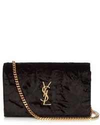 Saint Laurent Monogram Classic Textured Velvet Cross Body Bag