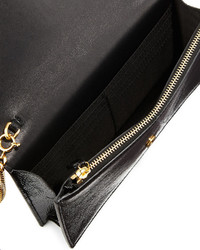 Saint Laurent Monogram Glossy Wallet On Chain Bag Black