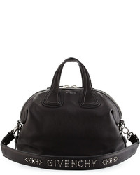 Givenchy Nightingale Medium Stud Strap Satchel Bag Black