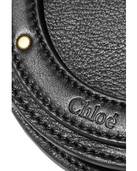 Chloé Nile Mini Textured Leather Shoulder Bag Black