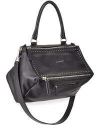 Givenchy Pandora Medium Studded Satchel Bag Black