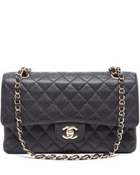Chanel Pre Owned Black Caviar Medium Double Flap Bag