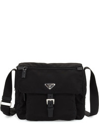 Prada Small Nylon Crossbody Bag Black