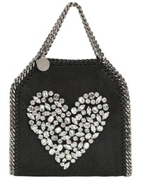 Stella McCartney Tiny 3chain Falabella Crystals Heart Bag