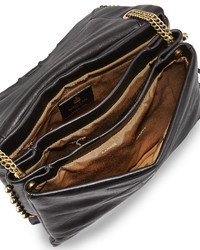 Lanvin Sugar Studded Shoulder Bag Black