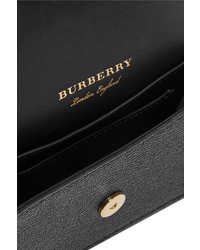 Burberry The Mini Buckle Textured Leather Shoulder Bag Black