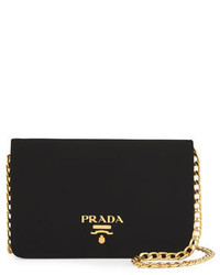 Prada Velvet Chain Shoulder Bag Black