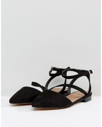 Asos Ludlow Wide Fit Asymmetric Pointed Ballet Flats
