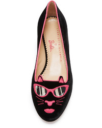 Charlotte Olympia Pretty In Pink Kitty Flats