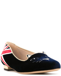 Charlotte Olympia Union Jack Cat Ballerina Shoes