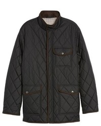 Hart Schaffner Marx Mulberry Quilted Stand Collar Jacket