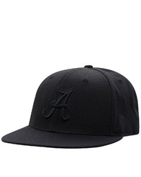 Top of the World Alabama Crimson Tide Black On Black Fitted Hat