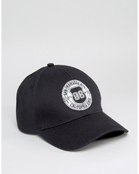 Asos Baseball Cap In Black With Embroidery