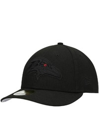 New Era Black Baltimore Ravens Eye Black On Black Low Profile 59fifty Ii Fitted Hat At Nordstrom