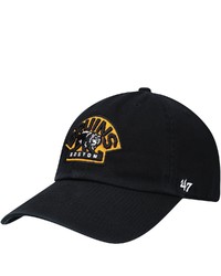 '47 Black Boston Bruins Alternate Logo Clean Up Adjustable Hat At Nordstrom