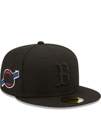 New Era Black Boston Red Sox Fenway Park Splatter 59fifty Fitted Hat