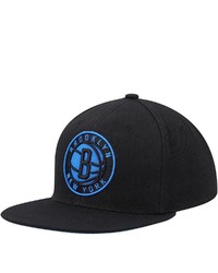 Mitchell & Ness Black Brooklyn Nets Highlighter Team Pop Snapback Hat