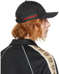 Gucci Black Canvas Original Gg Baseball Cap