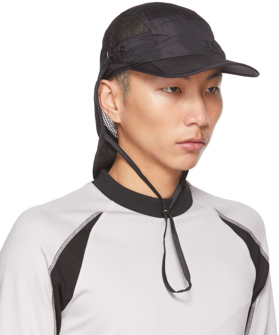 Heliot Emil Black Front Detail Cap, $145 | SSENSE | Lookastic