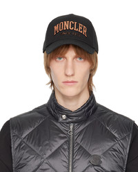 Moncler Black Glittered Baseball Cap