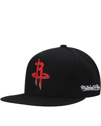 Mitchell & Ness Black Houston Rockets English Dropback Snapback Hat At Nordstrom