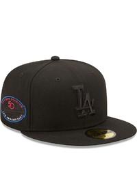 New Era Black Los Angeles Dodgers Dodger Stadium Splatter 59fifty Fitted Hat