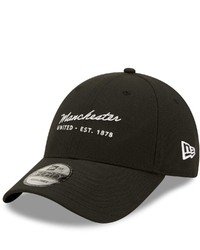 New Era Black Manchester United Repreve 9forty Adjustable Hat At Nordstrom