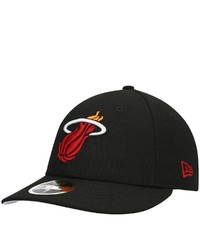 New Era Black Miami Heat Team Low Profile 59fifty Fitted Hat
