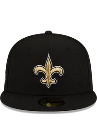 New Era Black New Orleans Saints Patch Up Super Bowl Xliv 59fifty Fitted Hat At Nordstrom