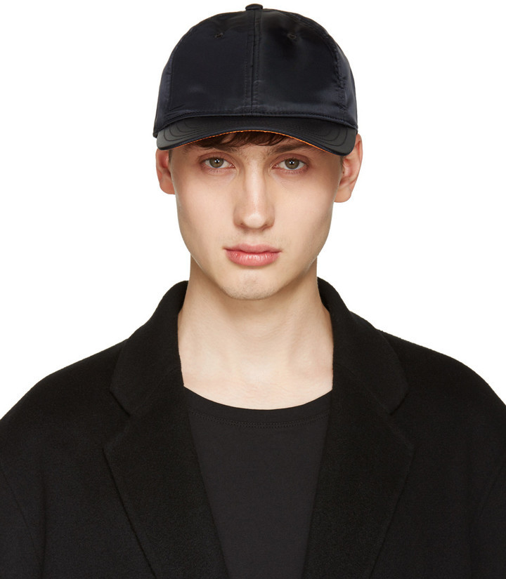 black nylon baseball cap