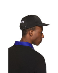 Lanvin Black Nylon Logo Baseball Cap