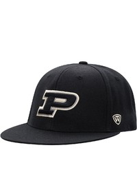 Top of the World Black Purdue Boilermakers Team Color Fitted Hat