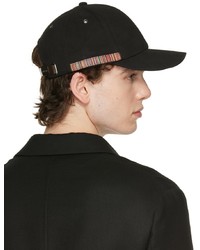 Paul Smith Black Signature Stripe Baseball Cap
