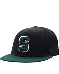 Top of the World Blackgreen Michigan State Spartans Team Color Two Tone Fitted Hat