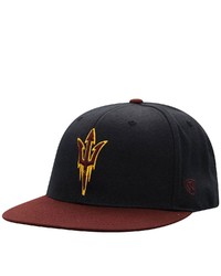 Top of the World Blackmaroon Arizona State Sun Devils Team Color Two Tone Fitted Hat