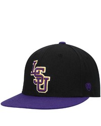 Top of the World Blackpurple Lsu Tigers Team Color Two Tone Fitted Hat