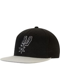 Mitchell & Ness Blacksilver San Antonio Spurs Logo Adjustable Central Snapback Hat At Nordstrom