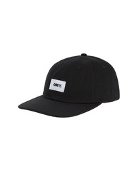 Obey Bold Label Organic Cotton Baseball Cap In Black At Nordstrom