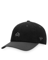 FANATICS Branded Black Colorado Avalanche Authentic Pro Black Ice Adjustable Snapback Hat