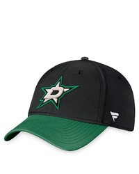 FANATICS Branded Black Dallas Stars Core Primary Logo Flex Hat