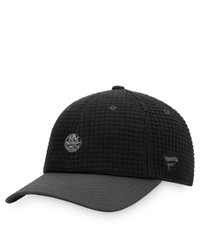 FANATICS Branded Black New York Islanders Authentic Pro Black Ice Adjustable Snapback Hat
