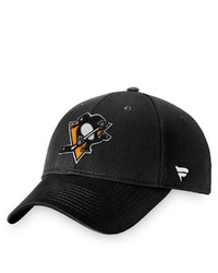 FANATICS Branded Black Pittsburgh Penguins Core Adjustable Hat At Nordstrom