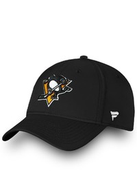 FANATICS Branded Black Pittsburgh Penguins Core Primary Logo Flex Hat