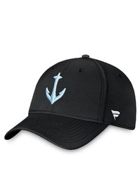FANATICS Branded Black Seattle Kraken Secondary Logo Flex Hat
