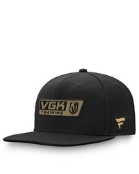 FANATICS Branded Black Vegas Golden Knights Authentic Pro Training Camp Practice Snapback Hat