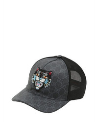 Gucci Coated Original Gg Cat Patch Trucker Hat