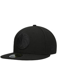 New Era Dallas Mavericks Black On Black 59fifty Fitted Hat