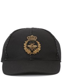 Dolce & Gabbana Embroidered Crown Bee Baseball Cap